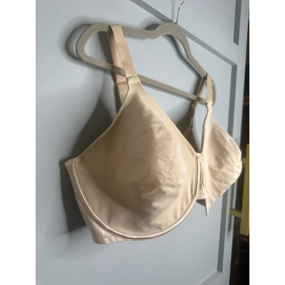 Vanity Fair Comfort Revolution Wirefree T-Shirt Bra Beige Full Coverage SZ 44DDD - Picture 3 of 11